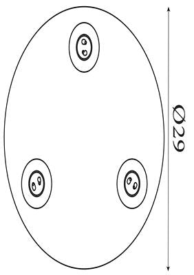 Plafondlamp San Diego 3Lt, Matt Black Metal