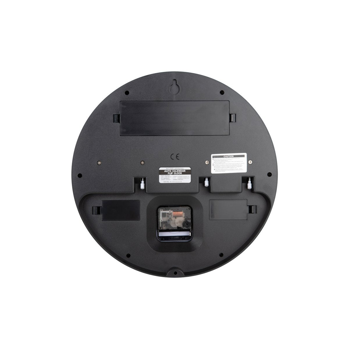 Wandklok Round Flip Zwart