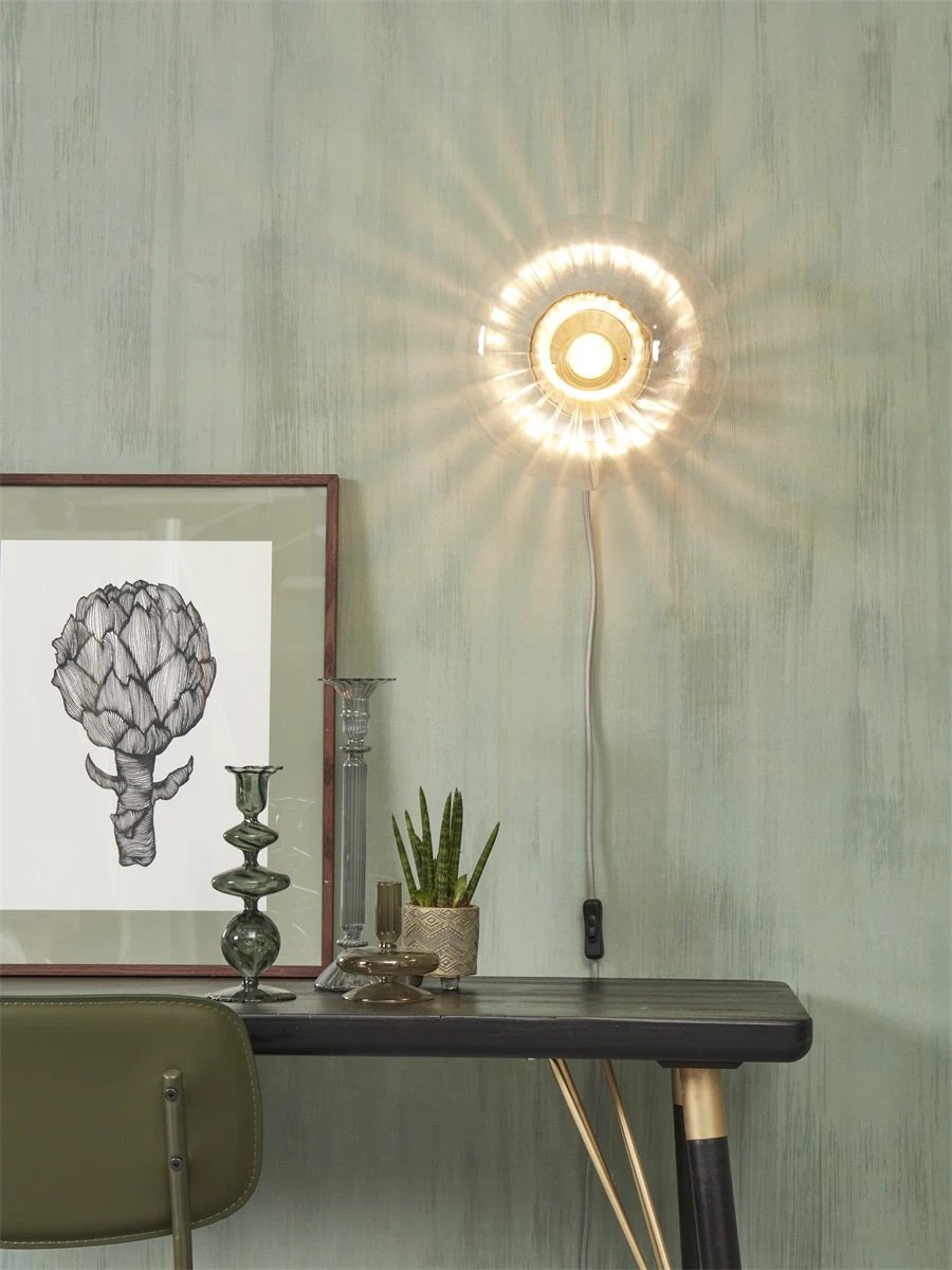Wandlamp Brussel - Goud/Glas - Ø27cm by it's about RoMi
