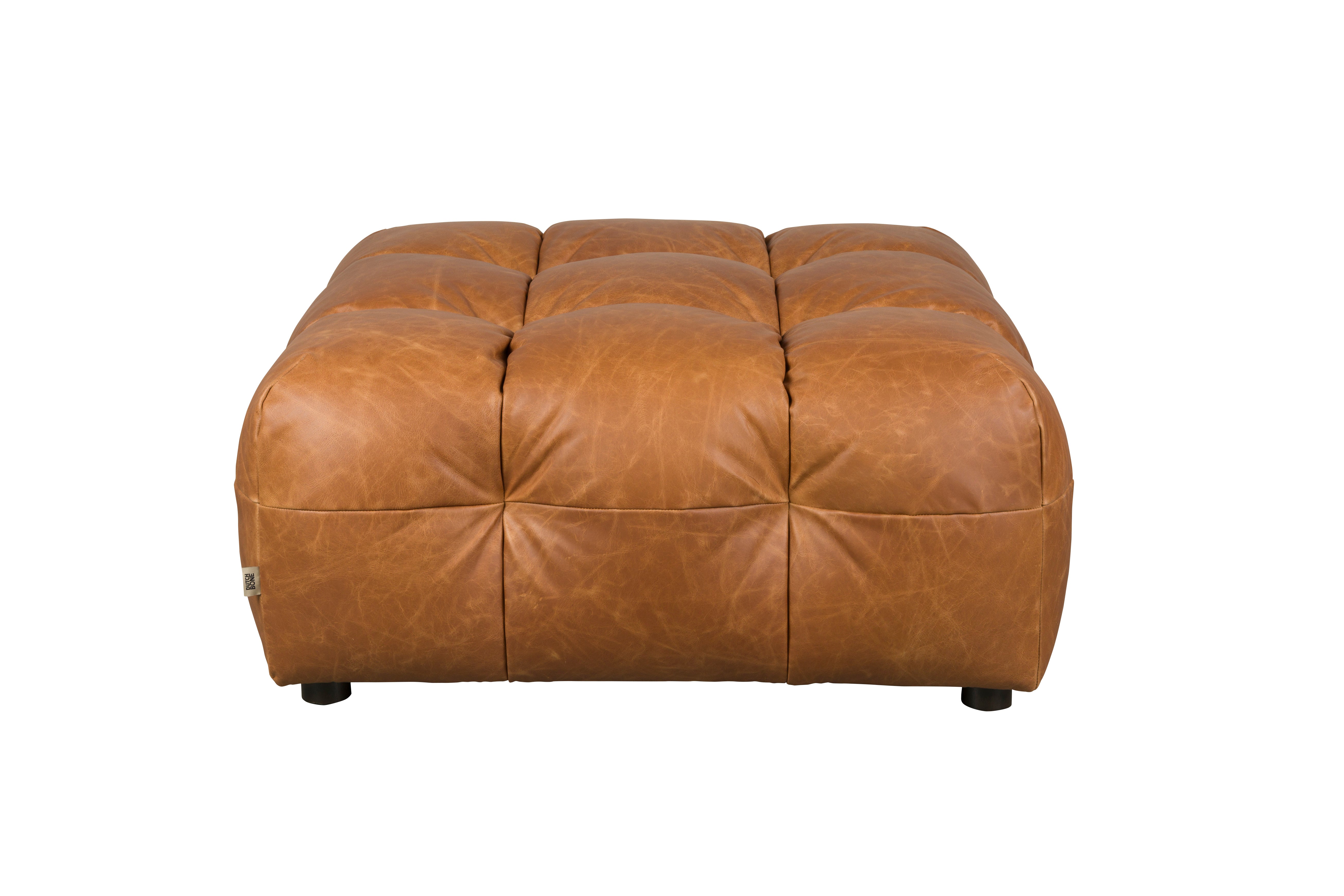 Hocker Hackman Leather Cognac