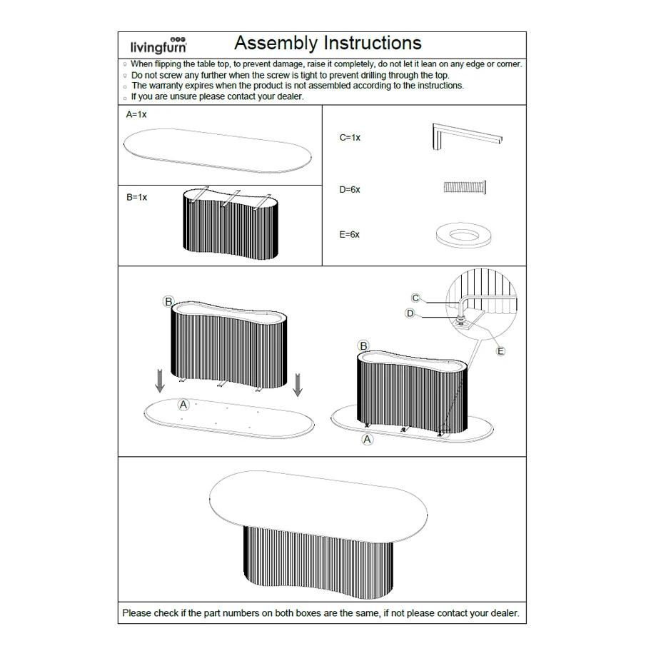 Eettafel Sevilla Bruin 220cm by Livingfurn