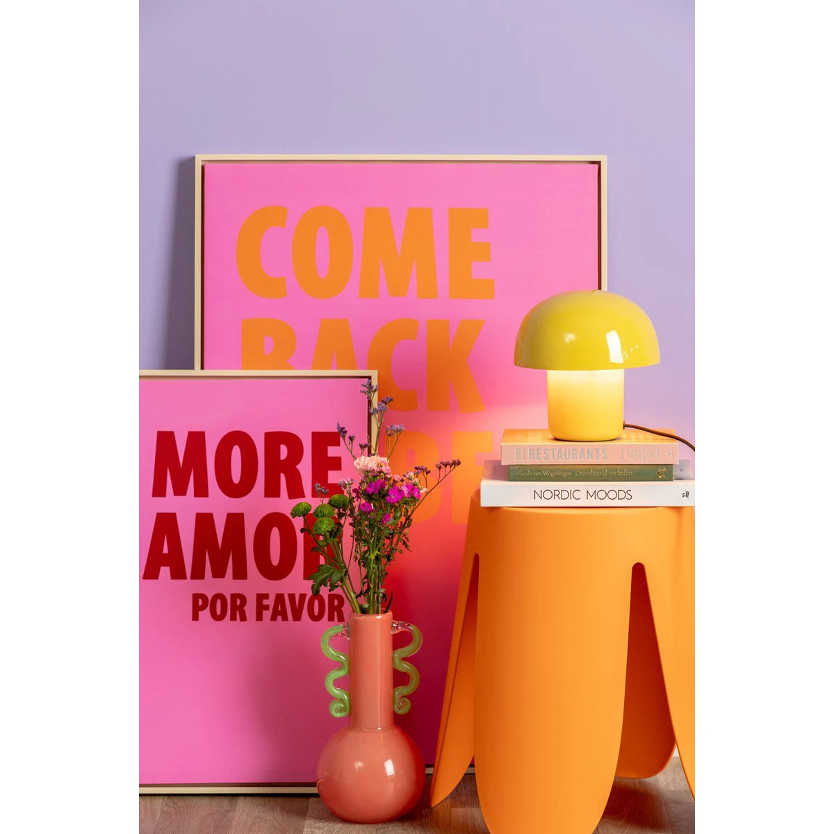 Tafellamp Dikke Paddestoel Mini Geel by Leitmotiv