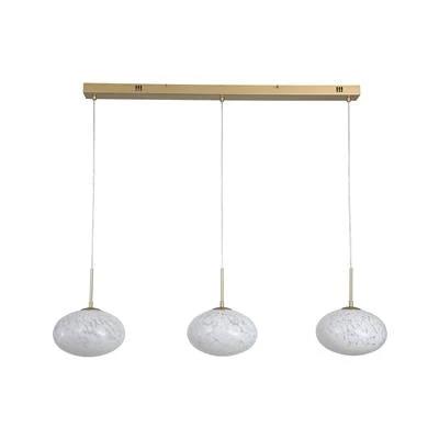 Hanglamp Confetti LED, Gold Metal and Confetti Glass by Searchlight