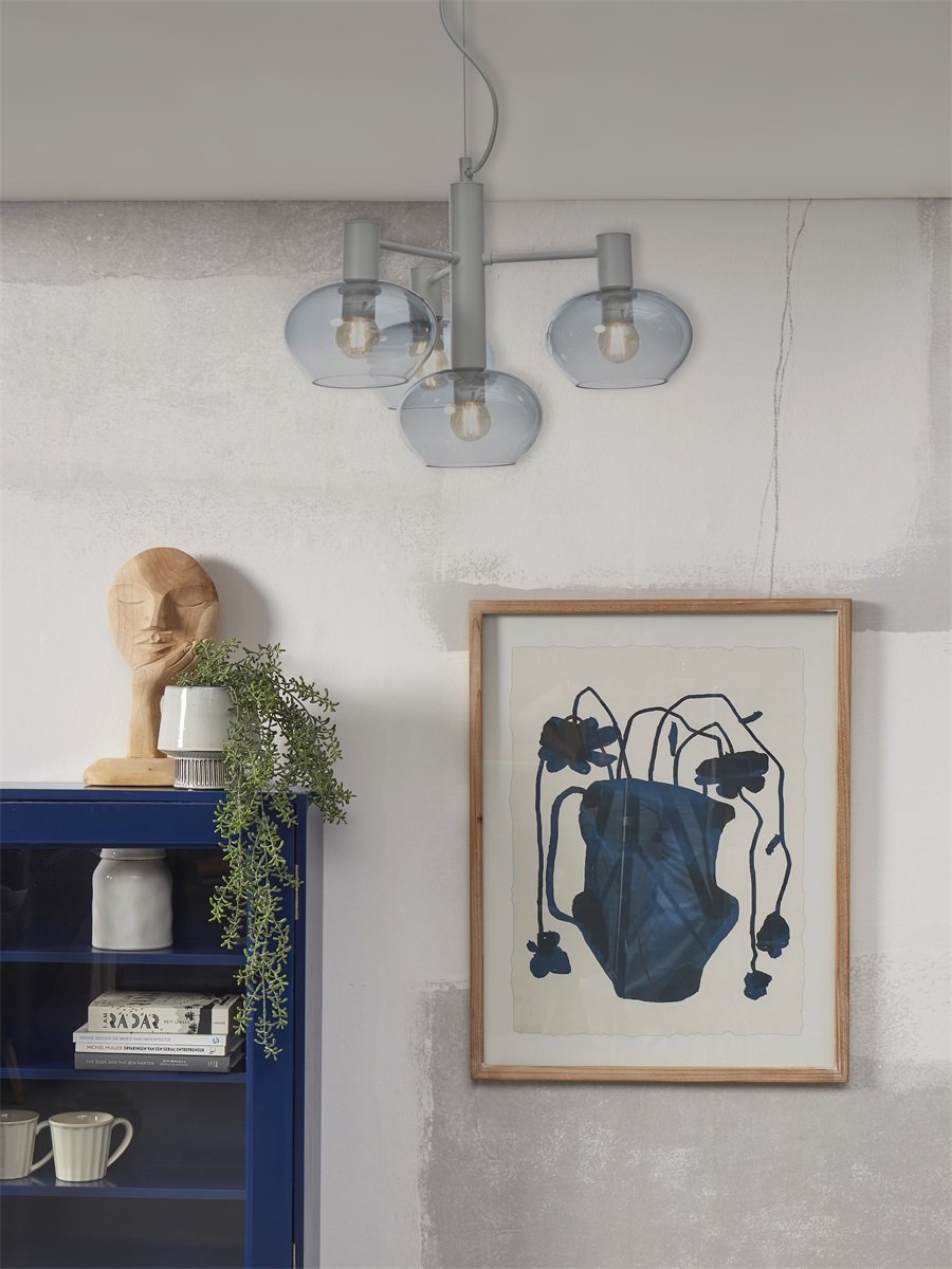 Hanglamp Bologna - Grijs - 43x43x34cm