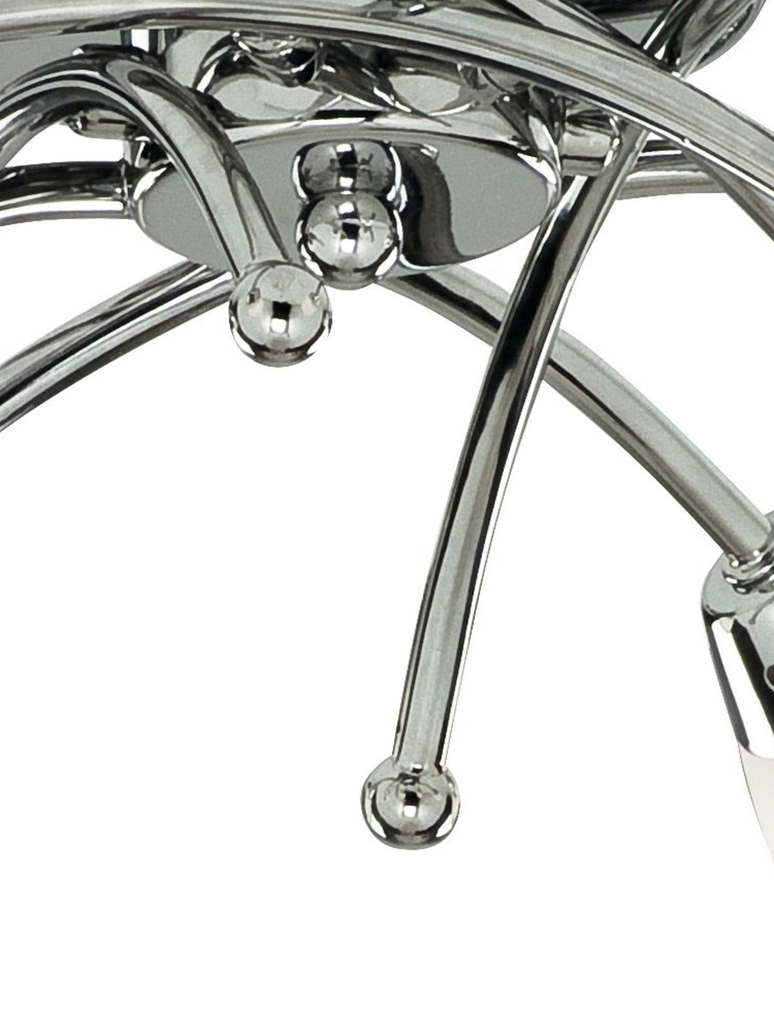 Opera 6Lt Flush -Chrome Metal & Opal Glass