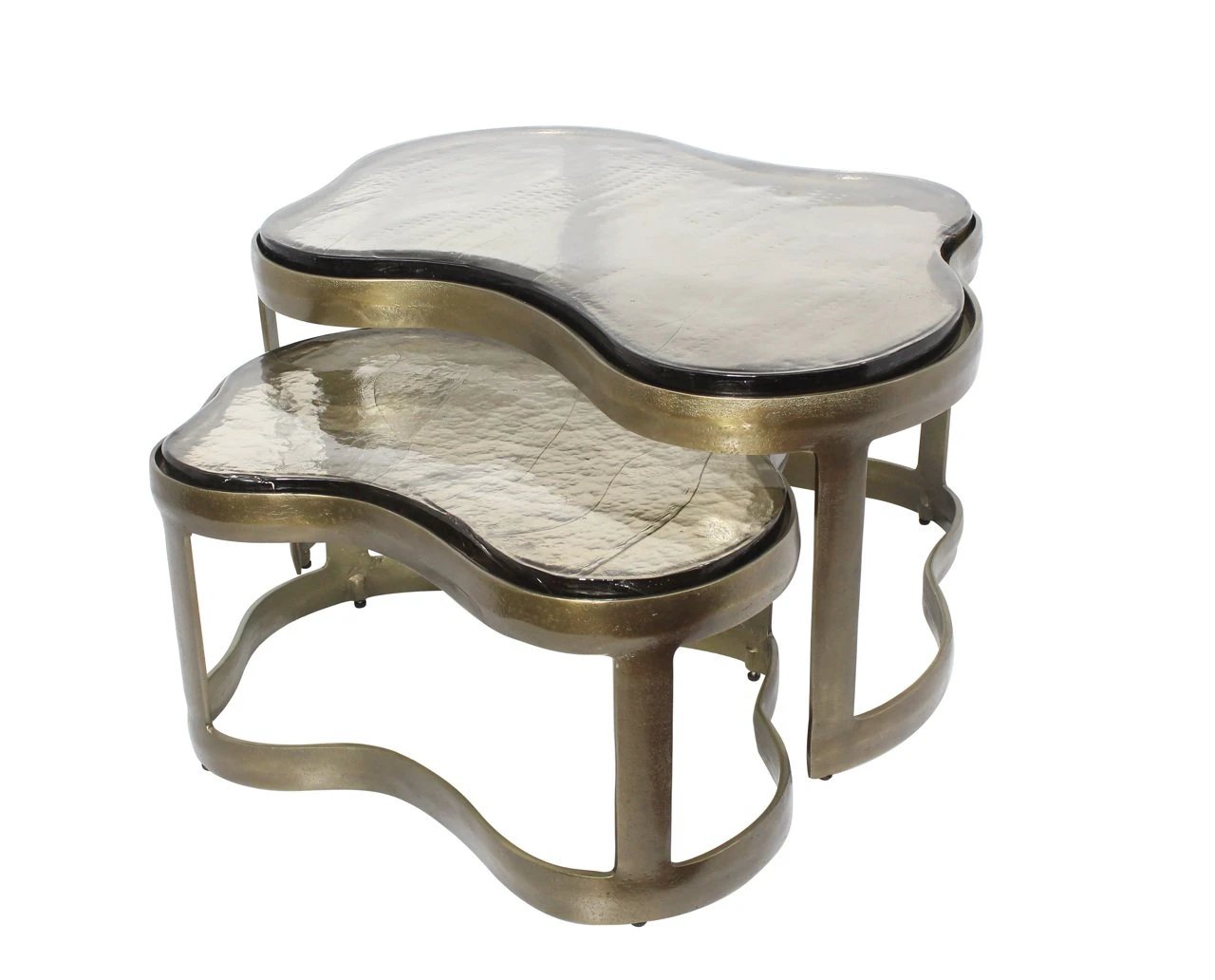 Salontafel Fairfield in antiek messing (set van 2) by Richmond Interiors