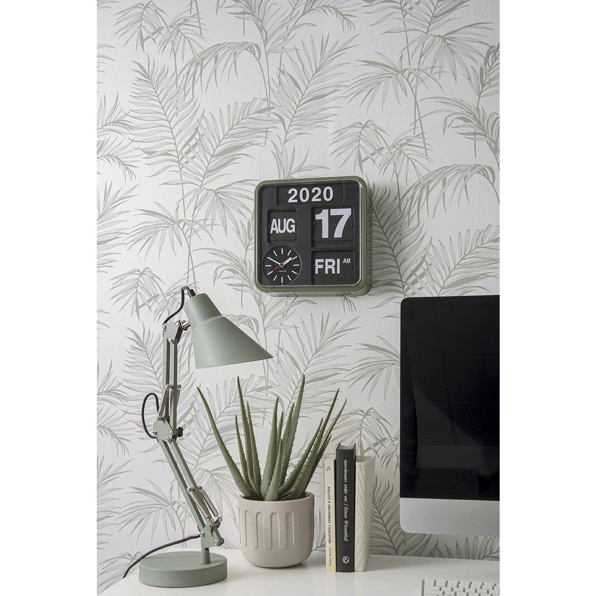 Wandklok Mini Flip Groen