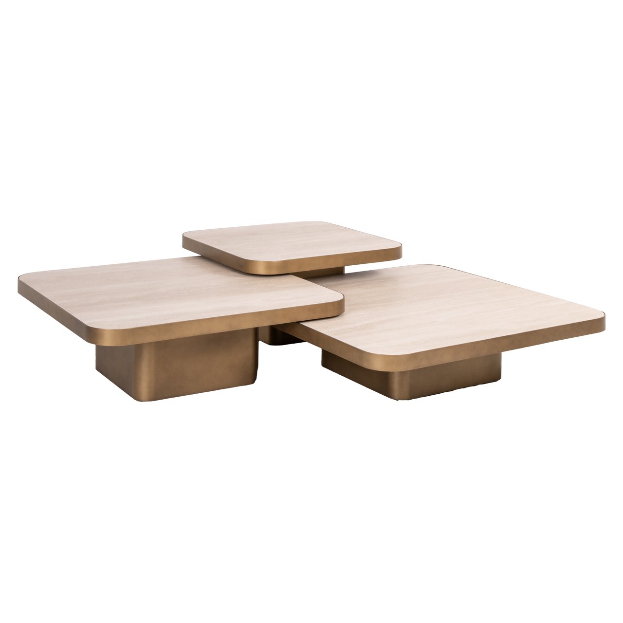 Salontafel Cumulus beige (Set van 3)