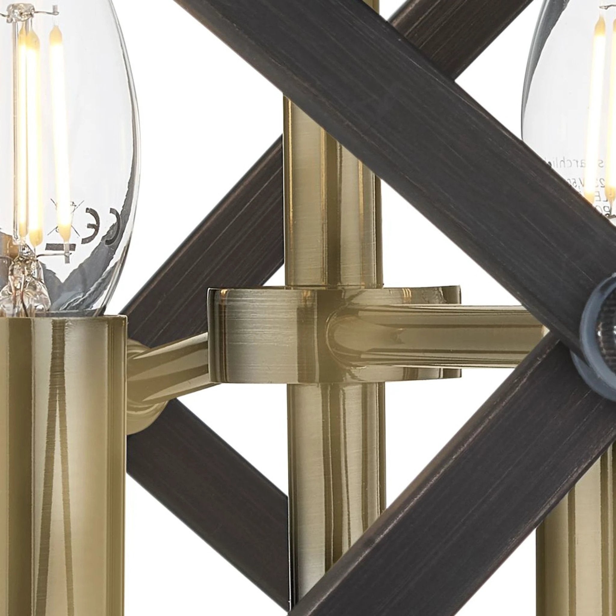 Hanglamp Hoopla 4Lt - Bronze Metal by Searchlight