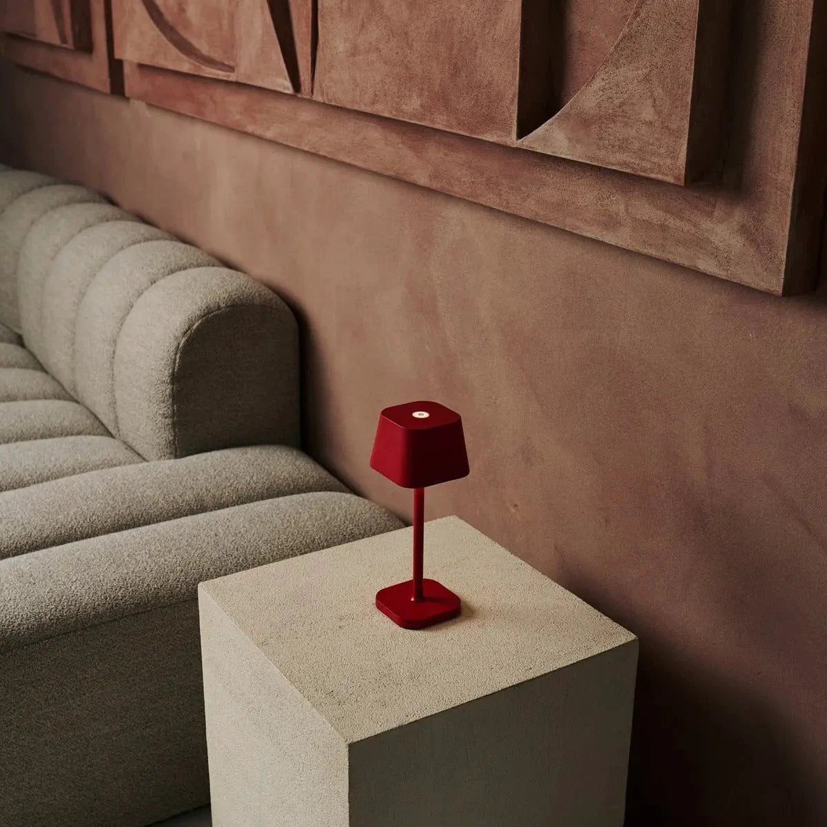 Tafellamp oplaadbaar Ava Berry Rood by Tavellio - Amsterdam