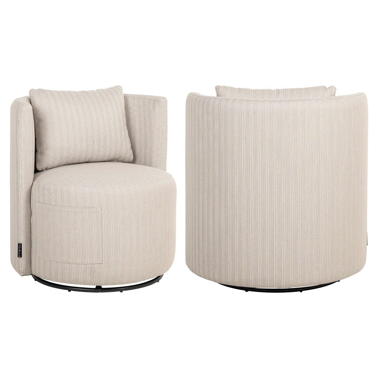 Eetkamerstoel Marlin beige voor buiten, draaibaar by Richmond Interiors