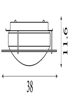 Plafondlamp Limerick - Chrome, Mirror, Opal Glass, IP44