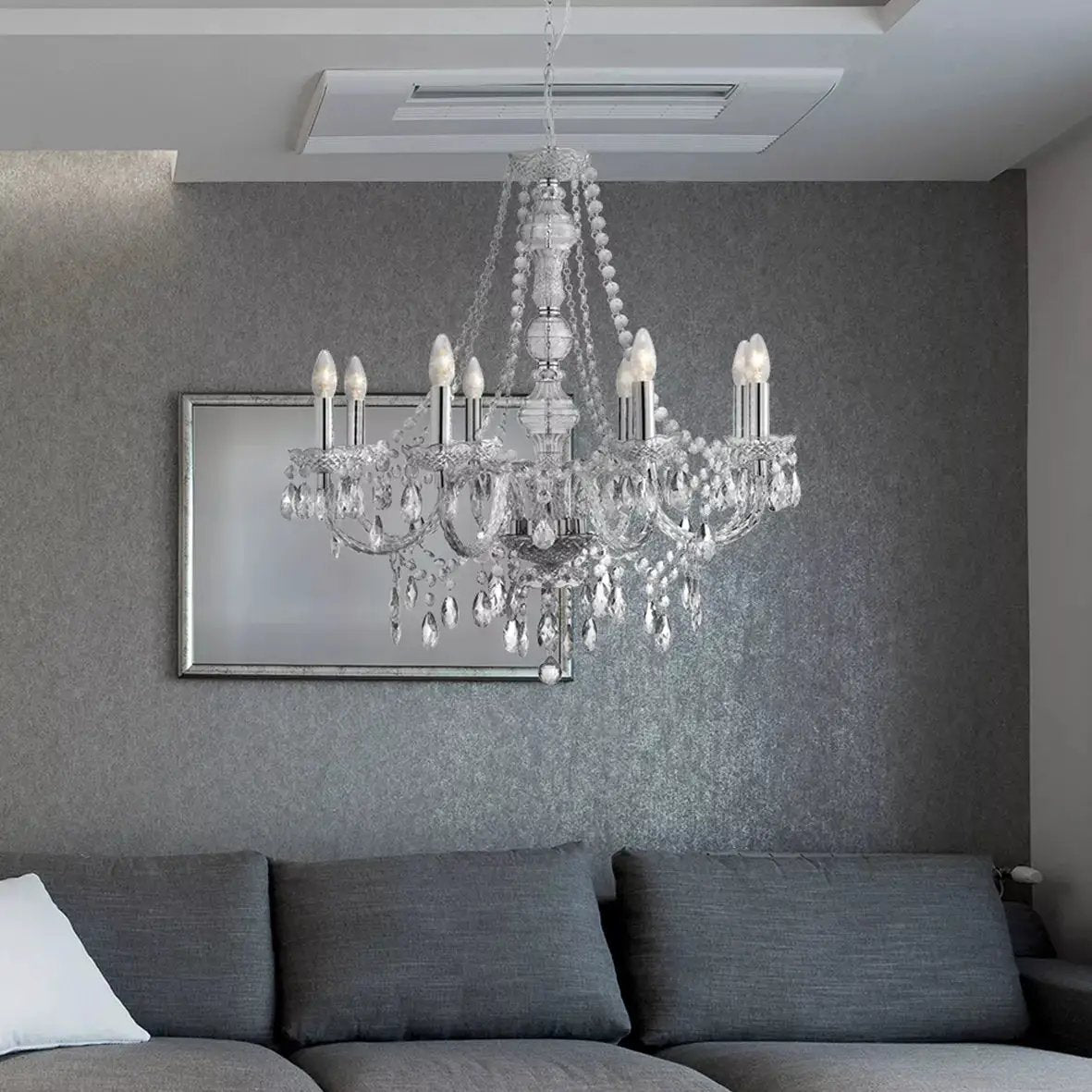 Hanglamp Marie Therese 8-lichts - Clear by Searchlight
