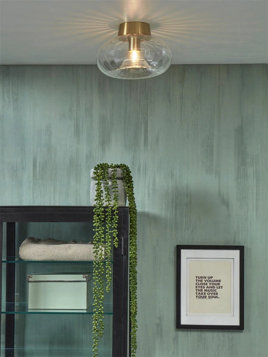 Plafondlamp Brussel - Goud/Glas - Ø27cm by it's about RoMi