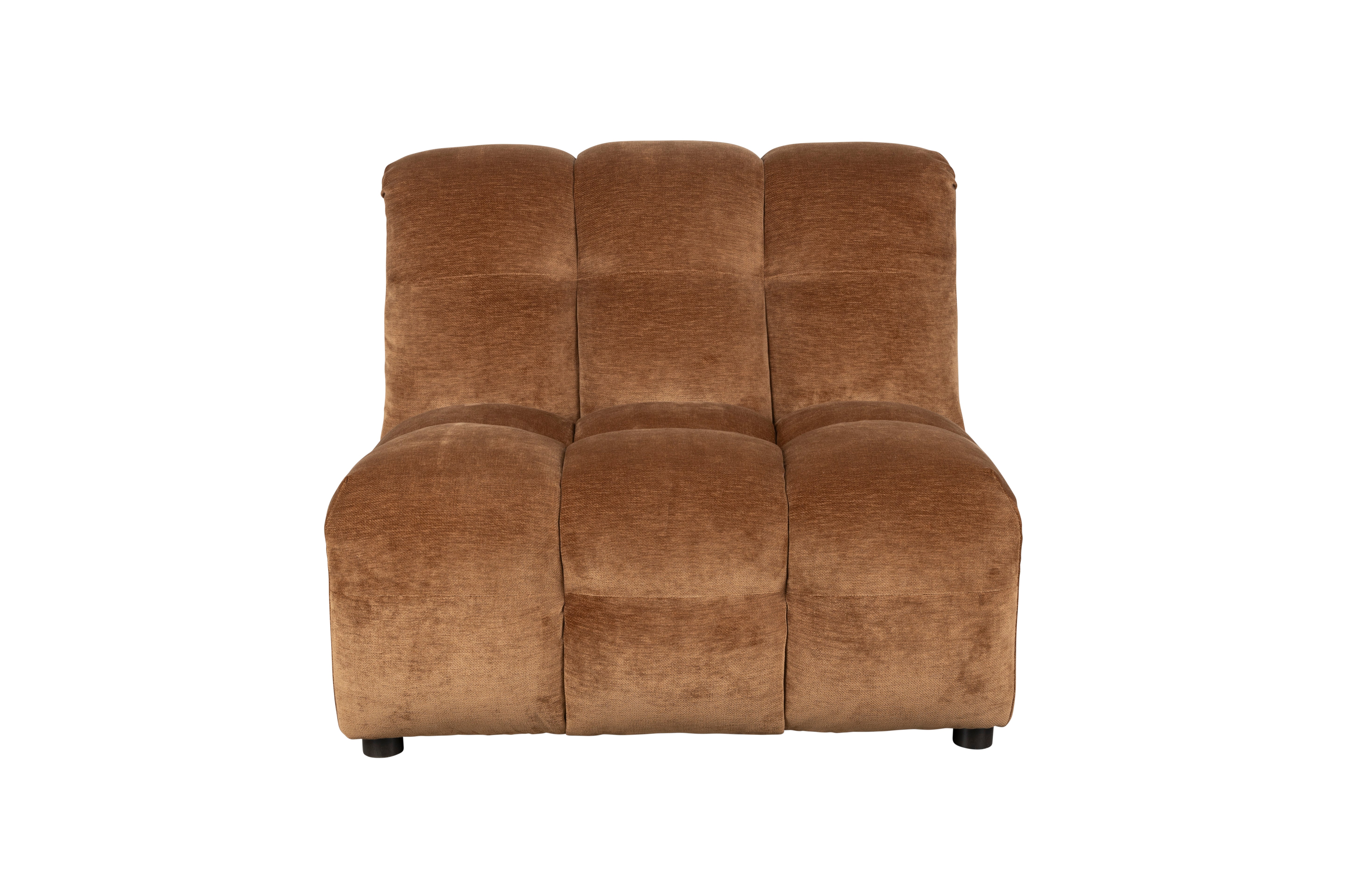 Sofa Element Hackman No Arm Velours Cognac