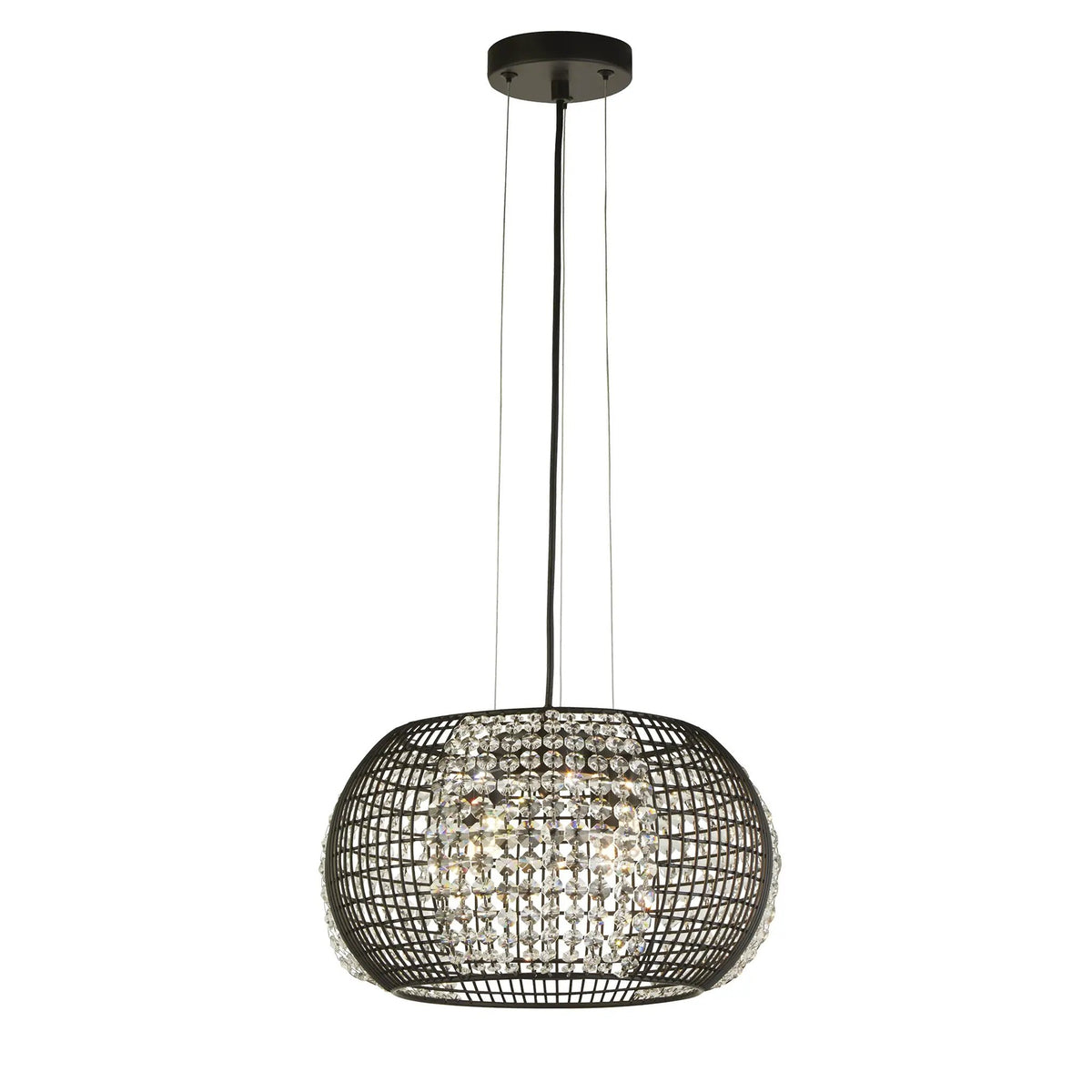 Hanglamp Cage 4-lichts - Matt black by Searchlight