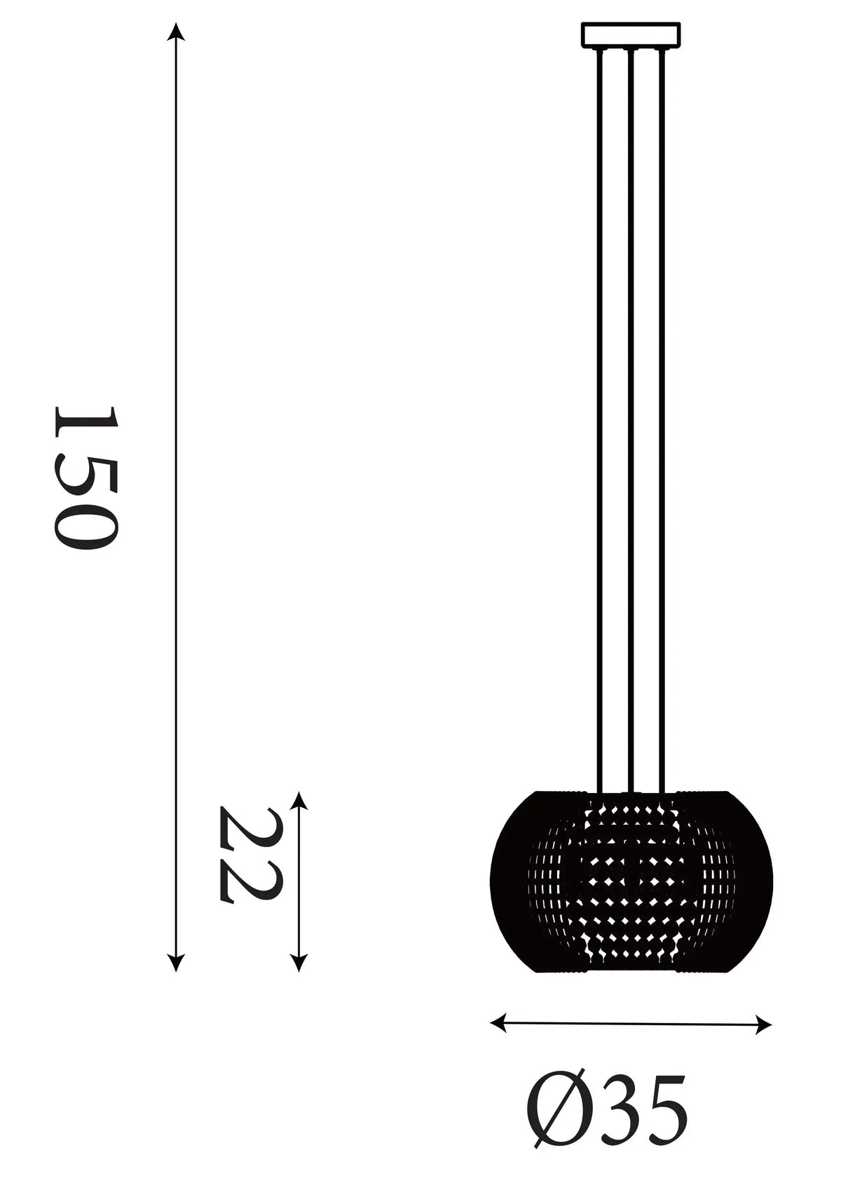 Hanglamp Cage 4-lichts - Matt black by Searchlight
