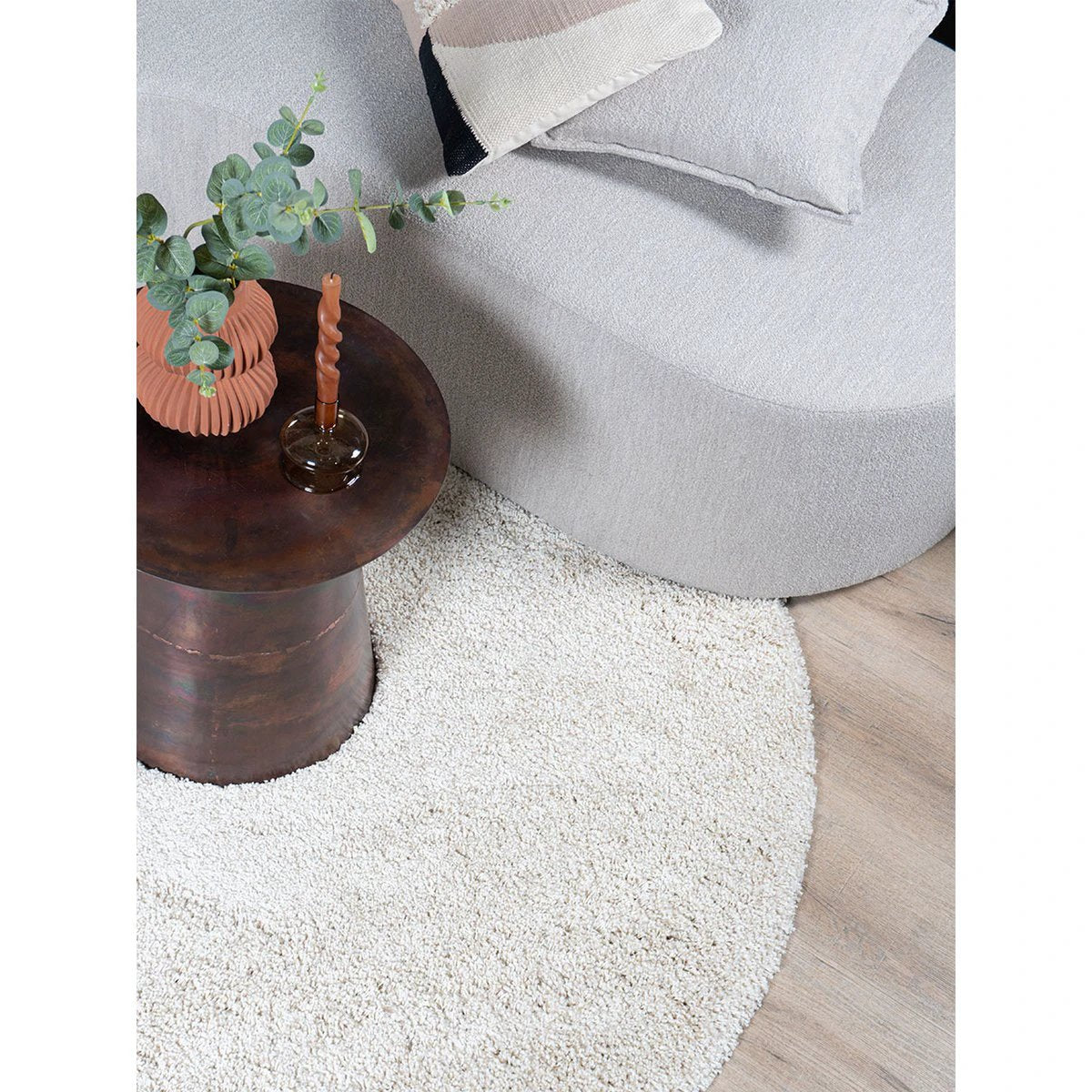 Vloerkleed Milano Creme Rond ø200 cm by Veer Carpets