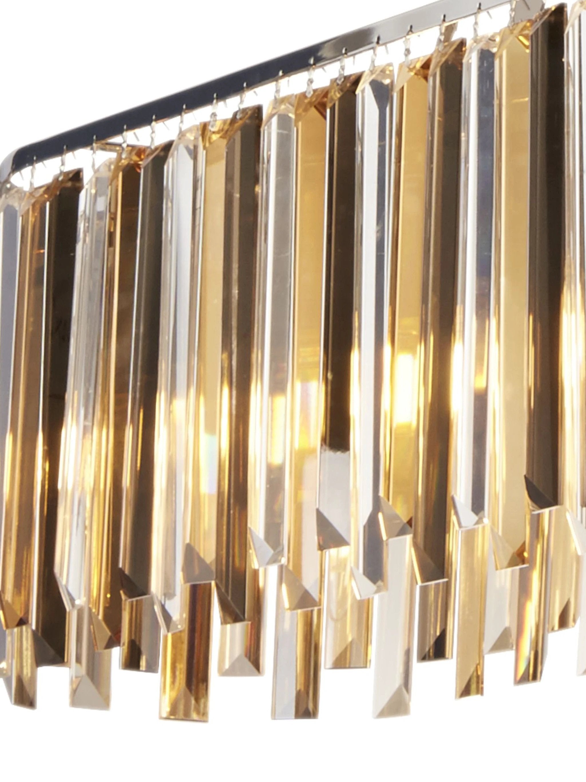 Hanglamp Clarissa 8Lt Chrome Metal & Mixed Glass by Searchlight