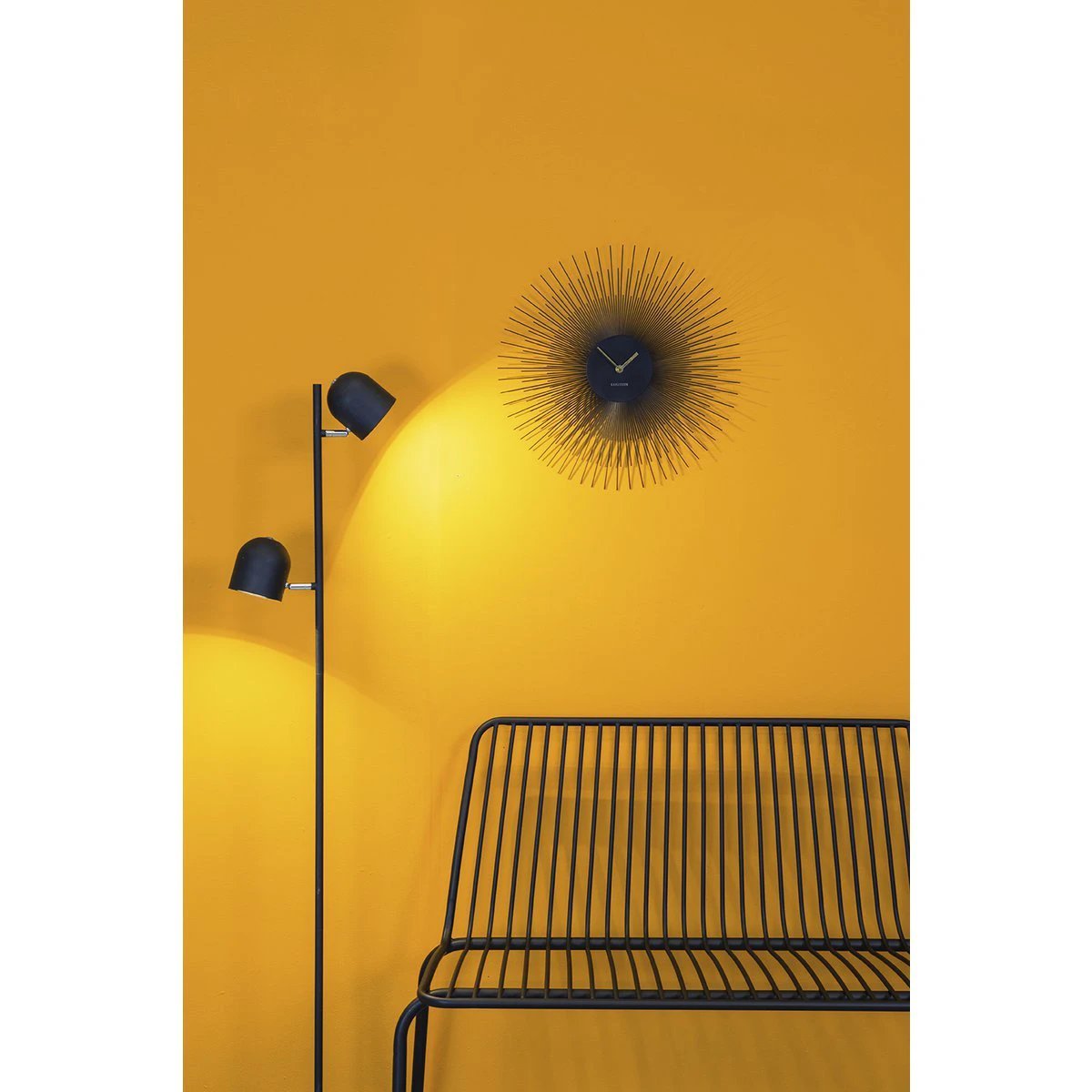 Wandklok Pioen Zwart by Karlsson