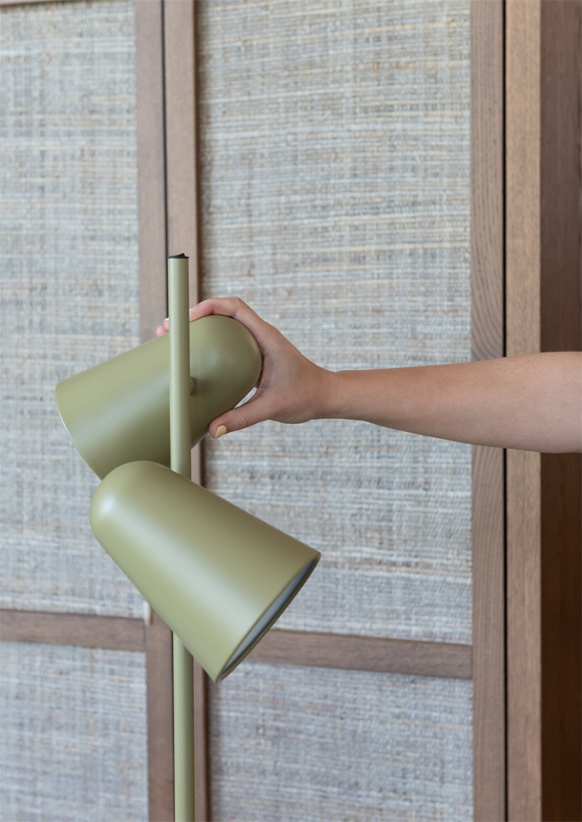 Vloerlamp Salamanca, olijfgroen