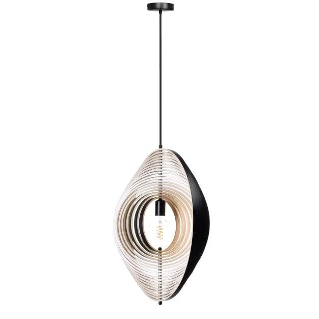 Hanglamp Woody Zwart/Naturel Ø59cm by ETH