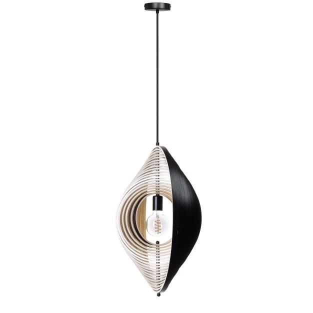 Hanglamp Woody Zwart/Naturel Ø59cm by ETH