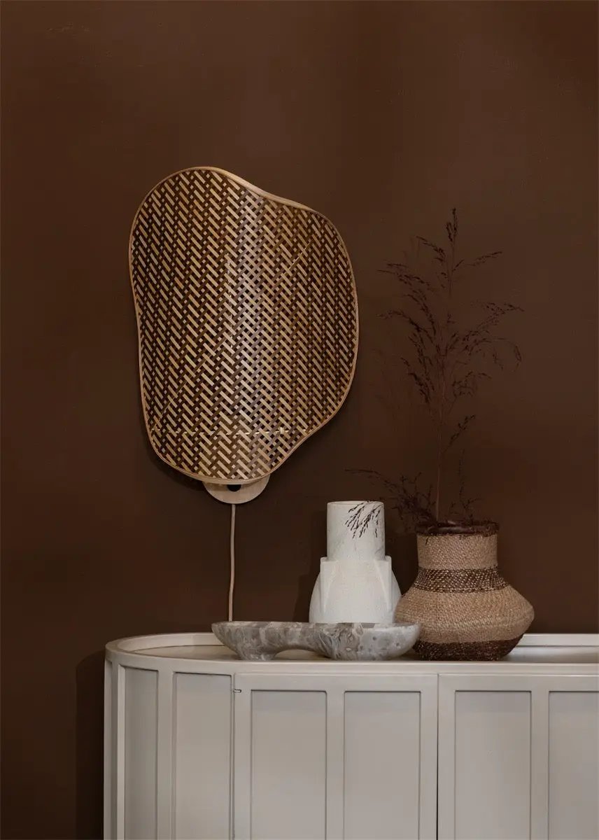 Wandlamp Kinabalu - Naturel/Bruin by GOOD&MOJO