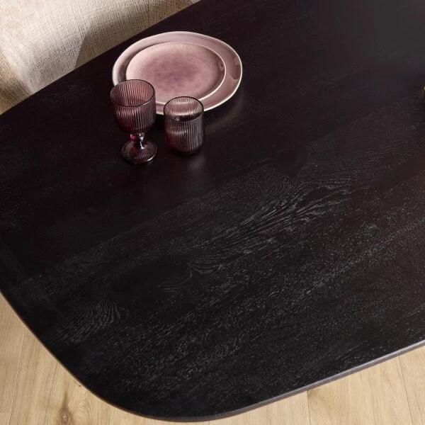 Eettafel Eiken Ferris | Deens Ovaal 180 cm | Zwart by Starfurn