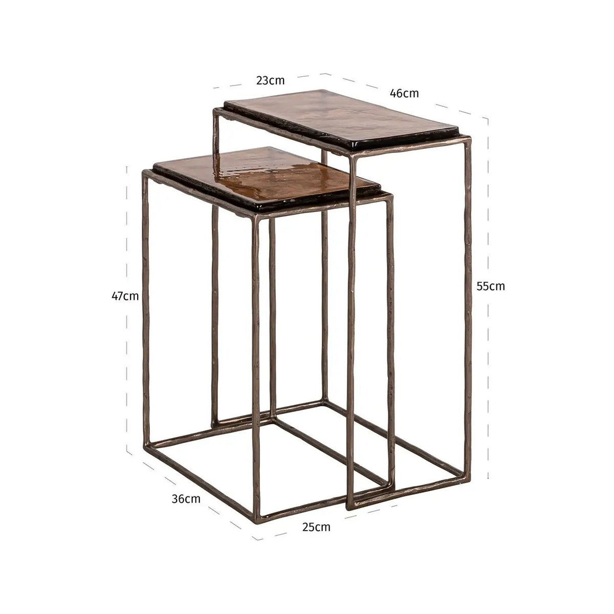 Bijzettafel Villano brons (Set van 2) by Richmond Interiors