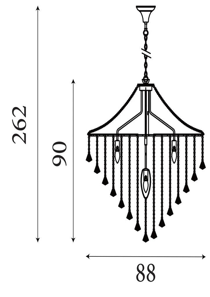 Kroonluchter Dorchester 7Lt Chrome & Crystal by Searchlight