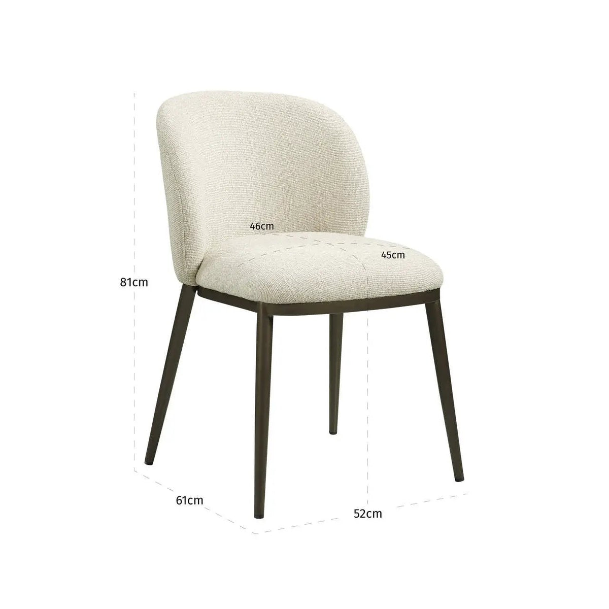Eetkamerstoel Gandy Biscotti vlamvertragend by Richmond Interiors