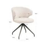Eetkamerstoel Milly biscotti draaibaar by Richmond Interiors