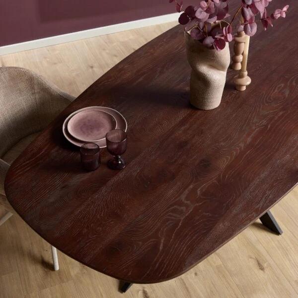 Eettafel Eiken Ferris | Deens Ovaal 240 cm | Bruin by Starfurn