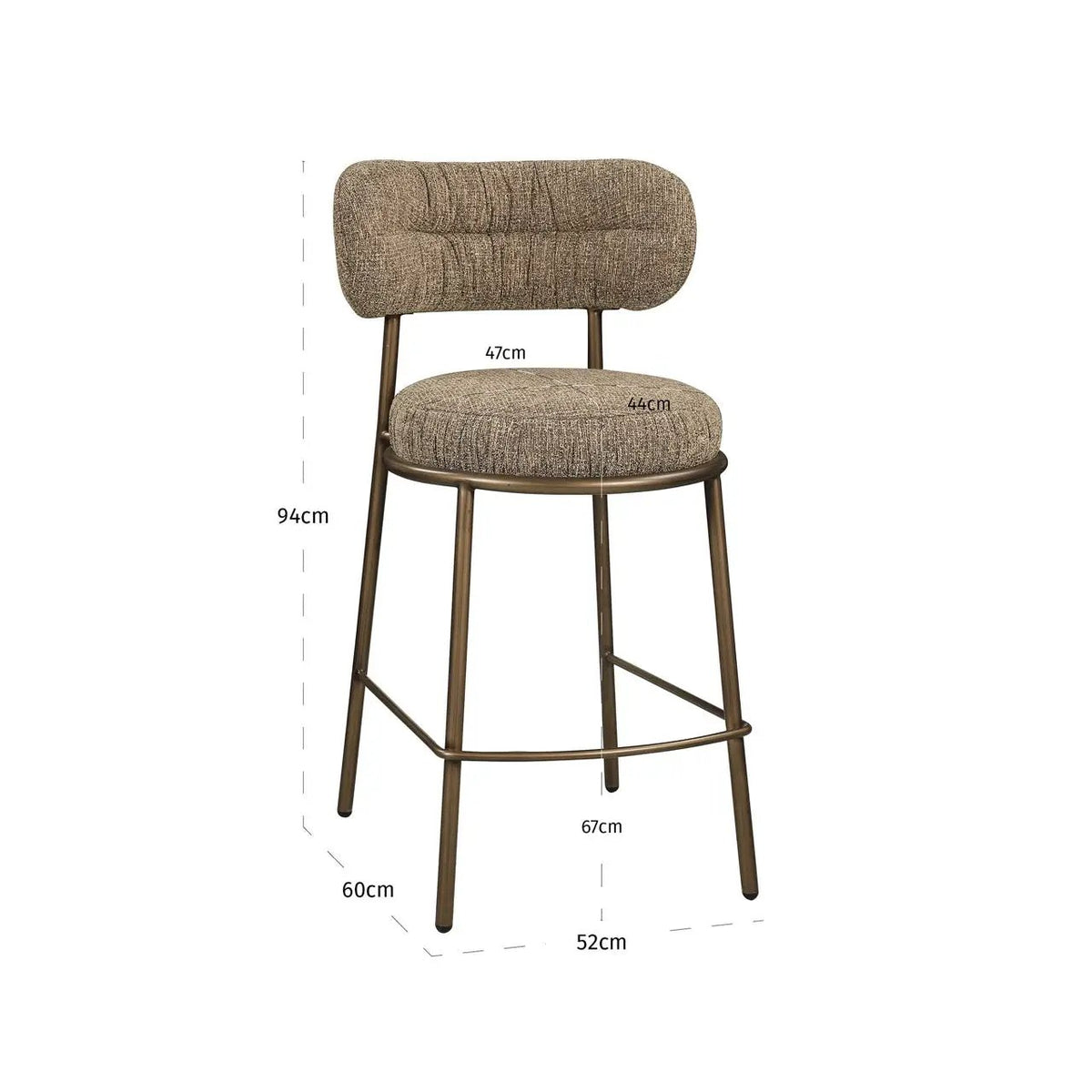 Counterstoel Encanto Brown Tweed by Richmond Interiors