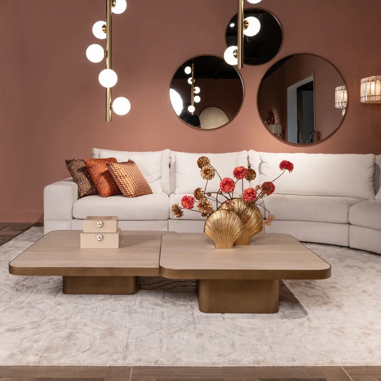 Salontafel Claridge beige 100x100 (cumulus) by Richmond Interiors