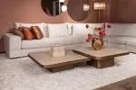 Salontafel Claridge beige 90x90 (cumulus) by Richmond Interiors