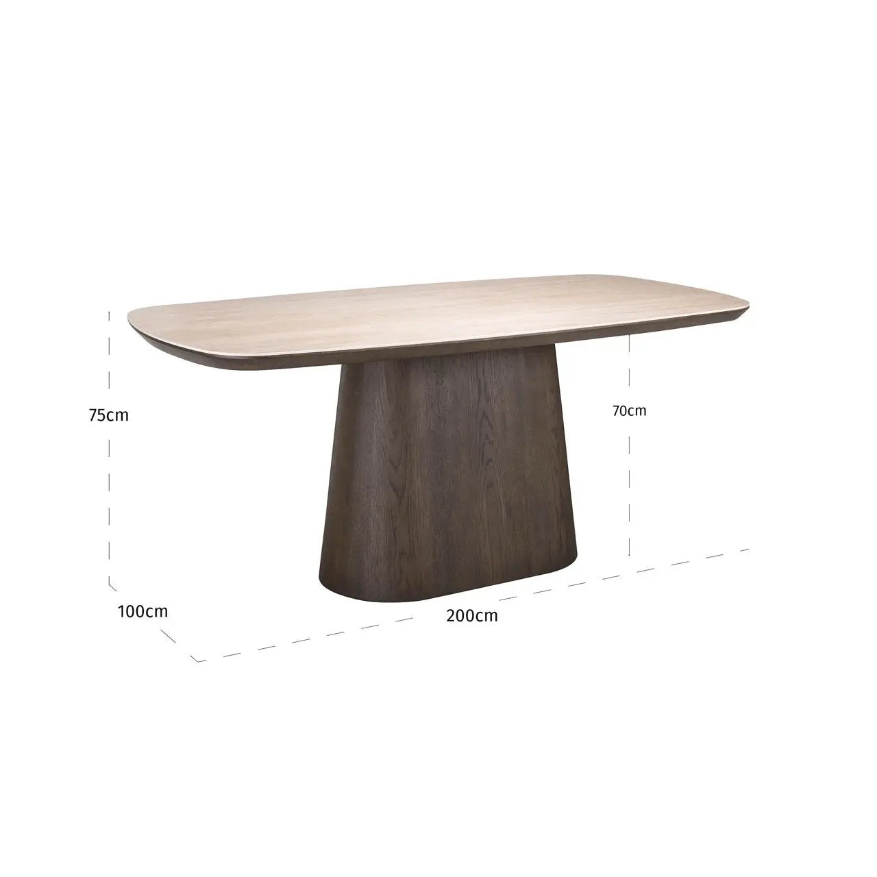Eettafel Ritz bruin 200 by Richmond Interiors