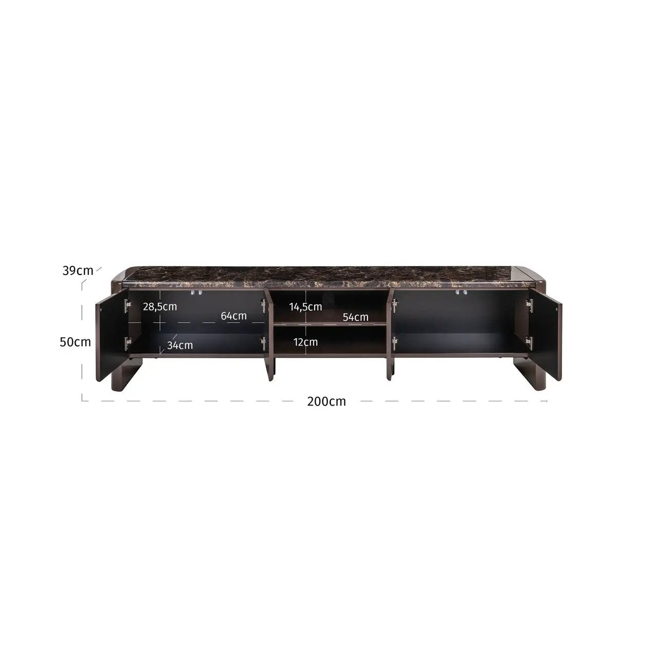 TV-meubel Almundi chocoladebruin by Richmond Interiors