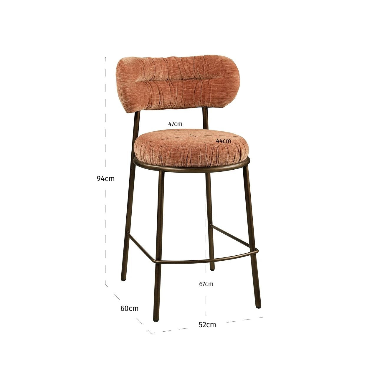 Counterstoel Encanto Be Straight Mocha-mousse by Richmond Interiors