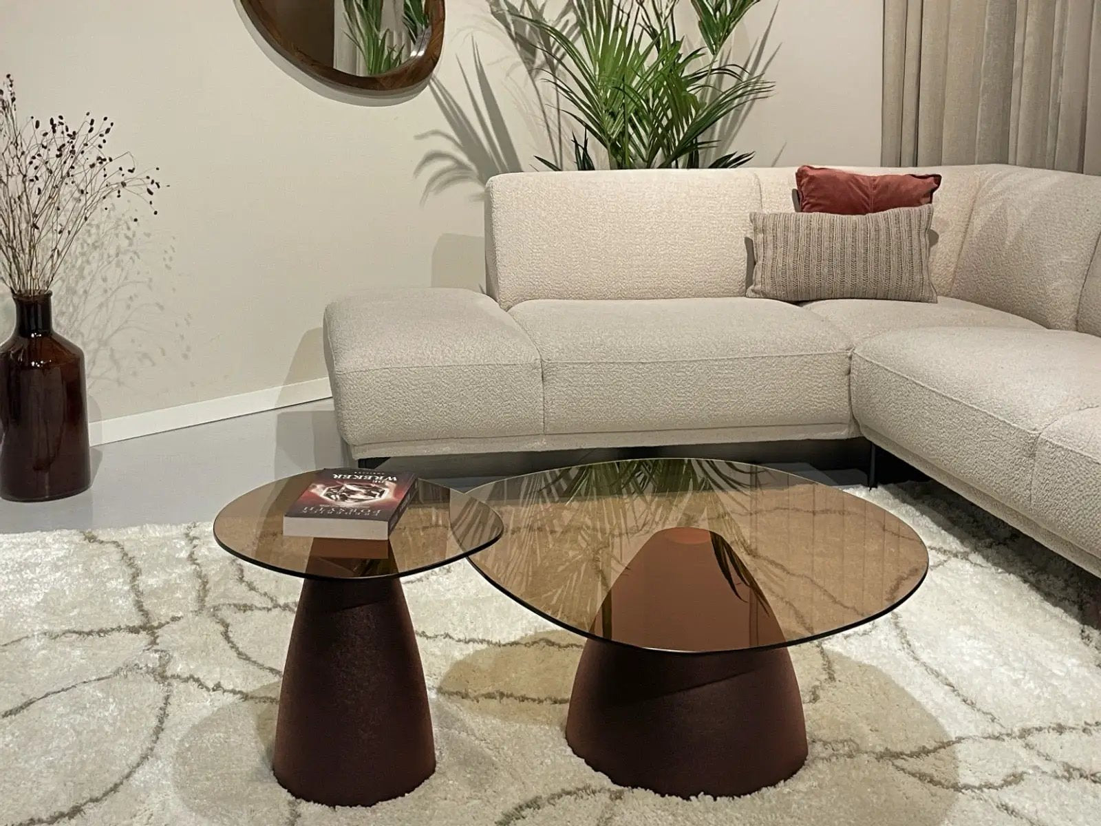 Salontafel/bijzettafel Brix Mylon bordeaux 50 cm by Livingfurn