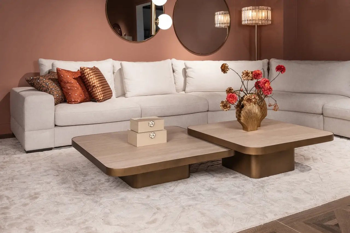 Salontafel Claridge beige 100x100 (cumulus) by Richmond Interiors