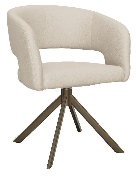 Eetkamerstoel Tokyo 360 Draai | glory linen | anodic brown by Moods Collection