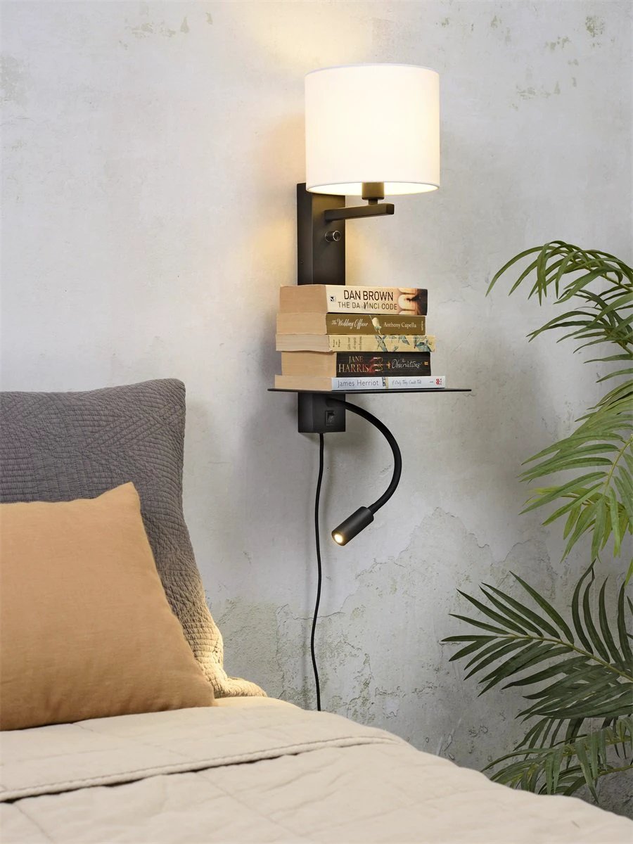 Wandlamp Florence - Wit/Zwart - 24x22x52cm by it's about RoMi