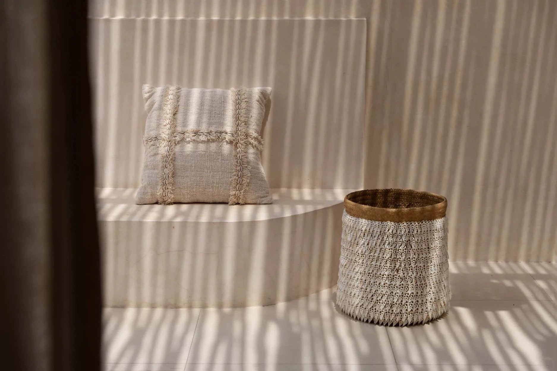 De Pandan Mand #2 - Naturel Wit by Bazar Bizar Antwerp