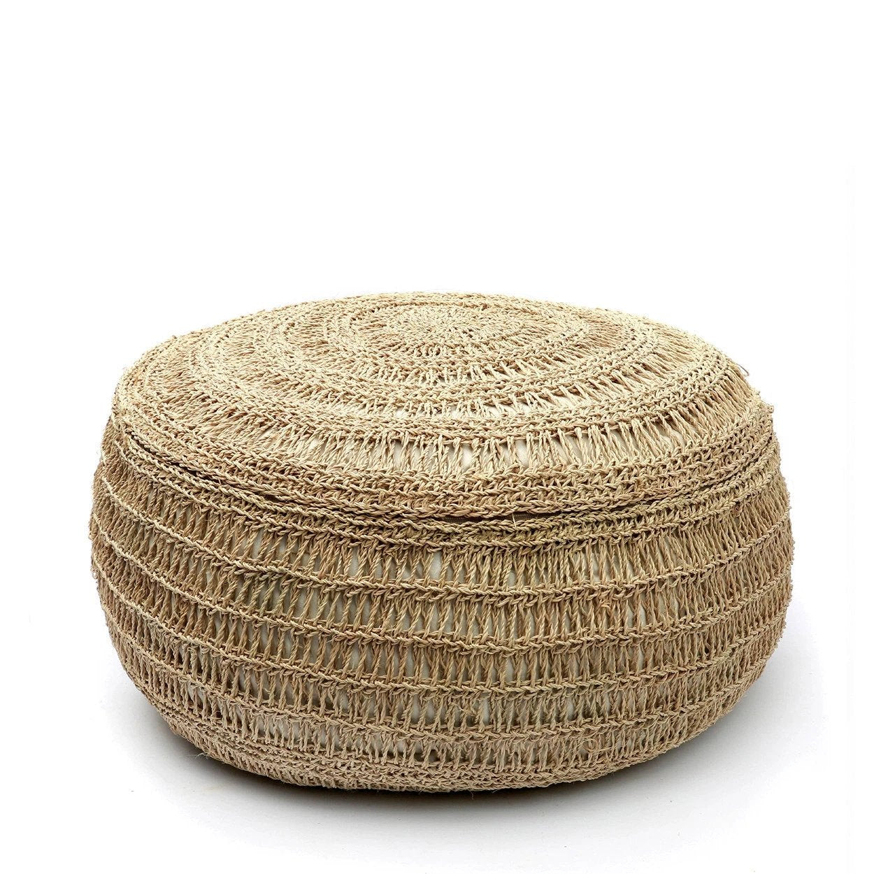 De Seagrass Poef - Rond - 60 by Bazar Bizar Antwerp