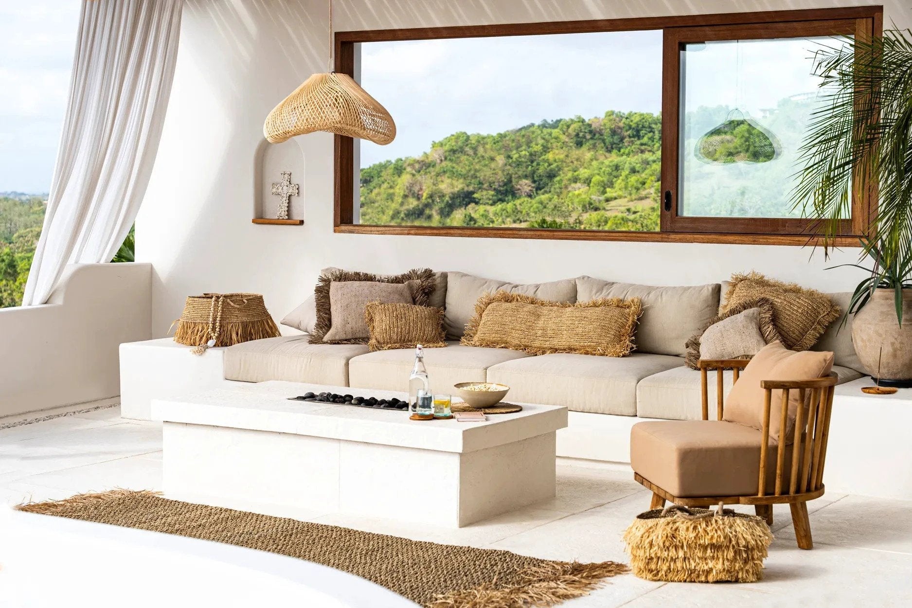 Het Raffia Kussen - Naturel - 35x100 by Bazar Bizar Antwerp