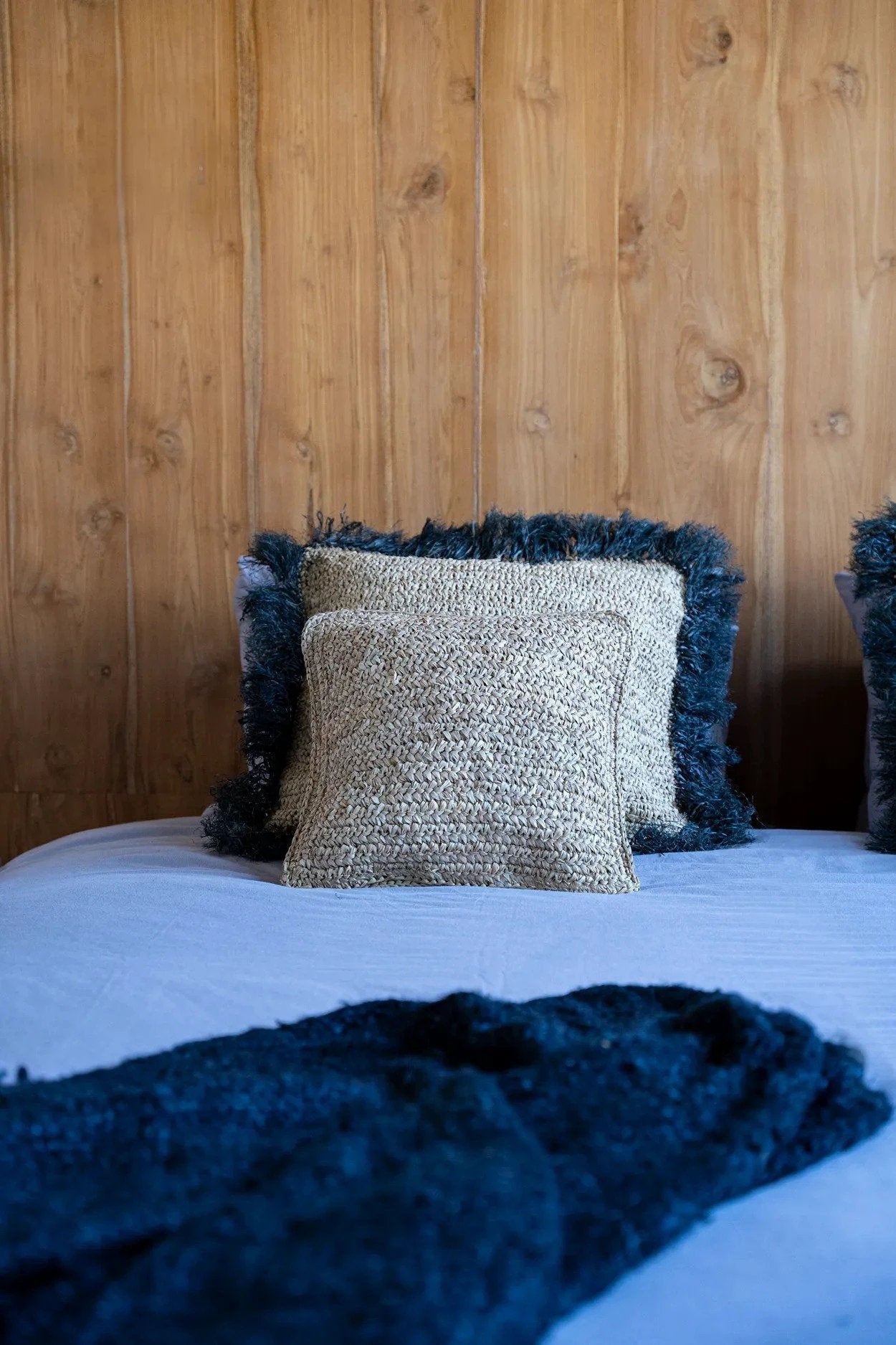 De Raffia Flores Kussenhoes - Naturel - 40x40 by Bazar Bizar Antwerp