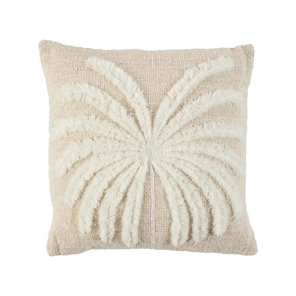 Kussenhoes De Isla Palm - natuurwit - 50x50cm by Bazar Bizar Antwerp