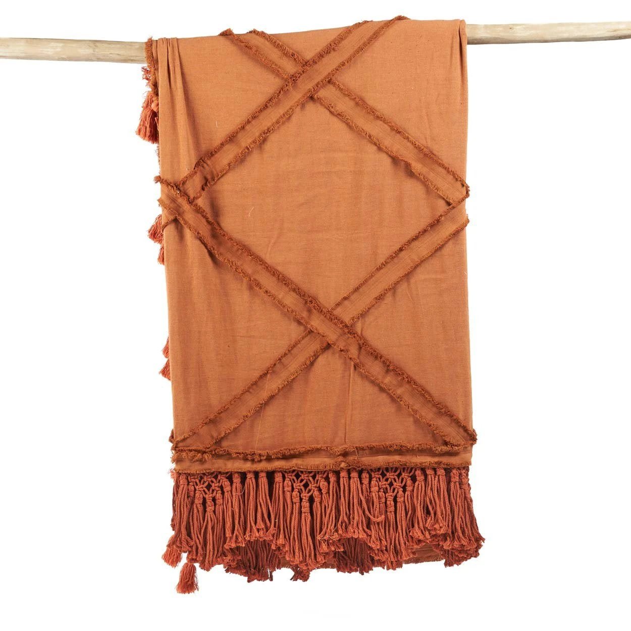 The Berber bedsprei - terracotta -300x240cm by Bazar Bizar Antwerp